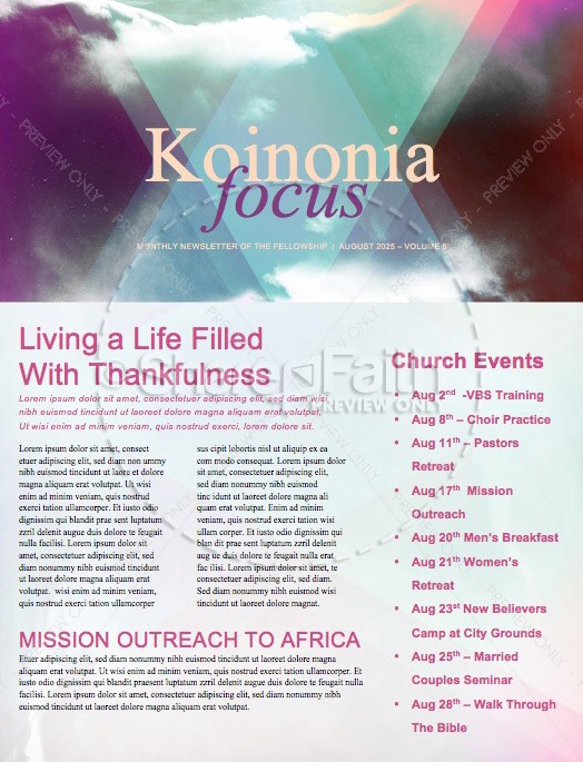 Worship Encounter Church Newsletter Thumbnail Showcase