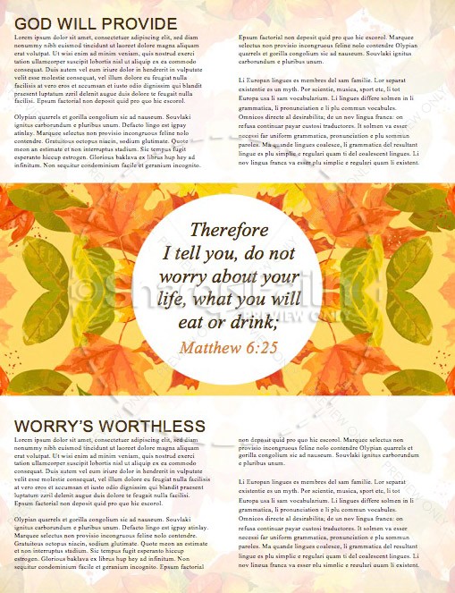 God Will Provide Christian Newsletter Template | page 2