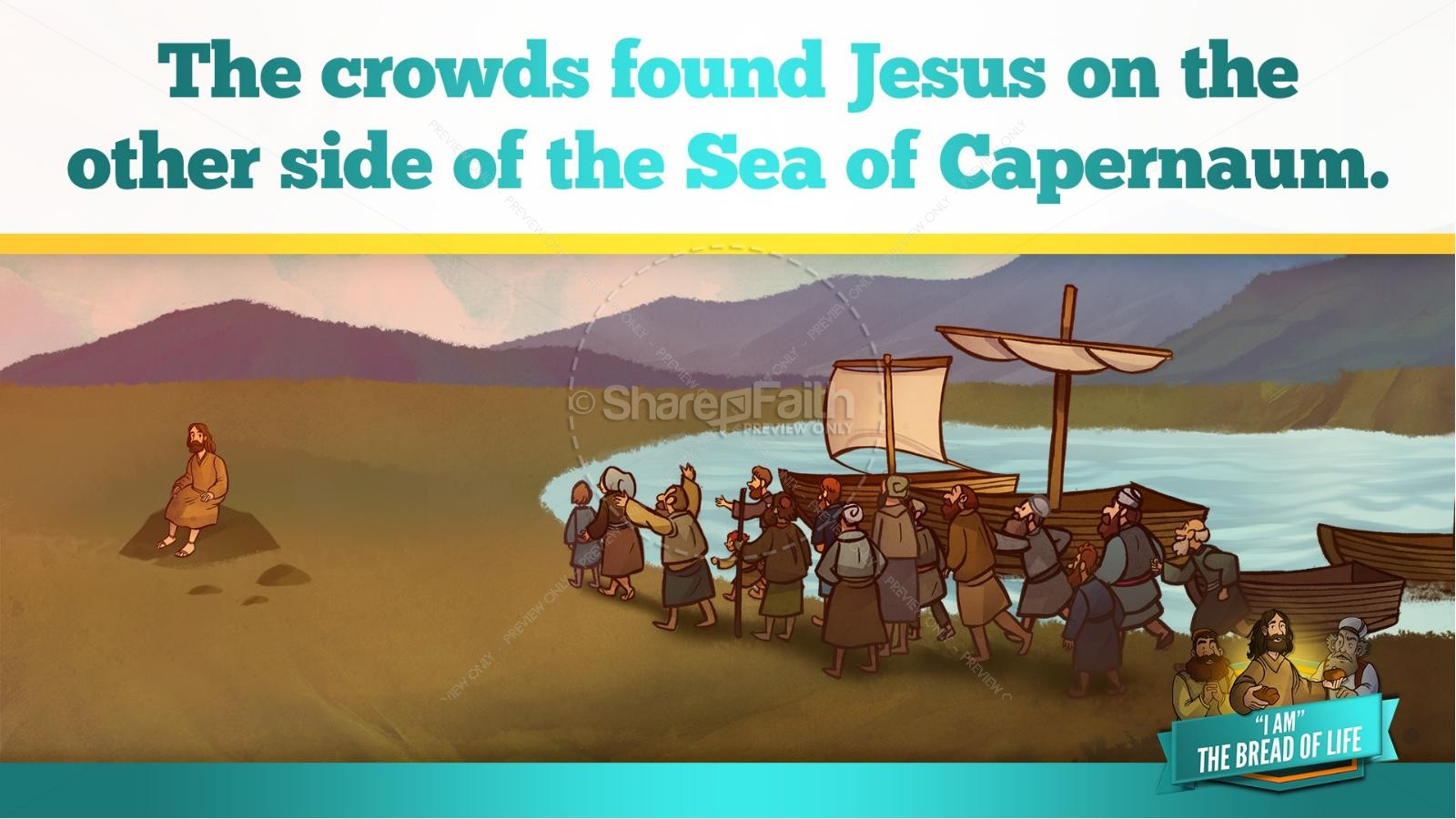 John 6 Bread of Life Kids Bible Stories | slide 12