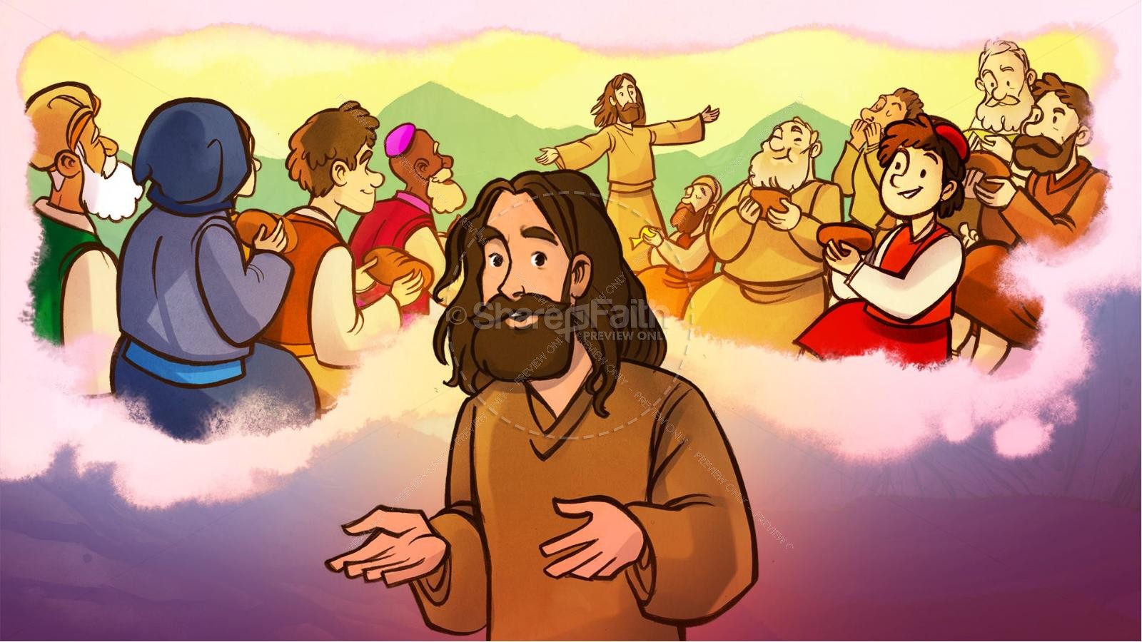 John 6 Bread of Life Kids Bible Stories | slide 4