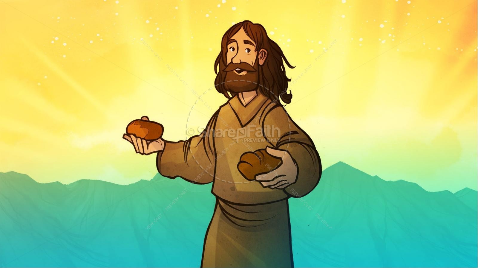 John 6 Bread of Life Kids Bible Stories | slide 8