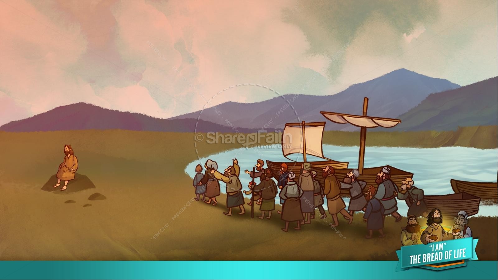 John 6 Bread of Life Kids Bible Stories | slide 10