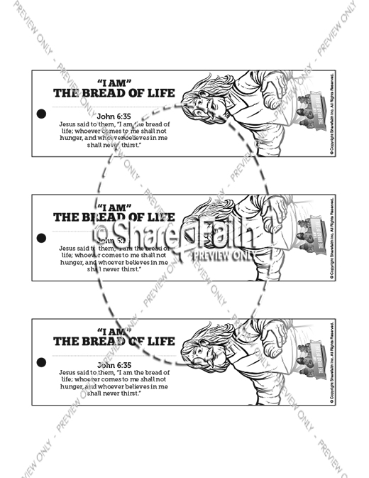  John 6 Bread of Life Bible Bookmarks Thumbnail Showcase