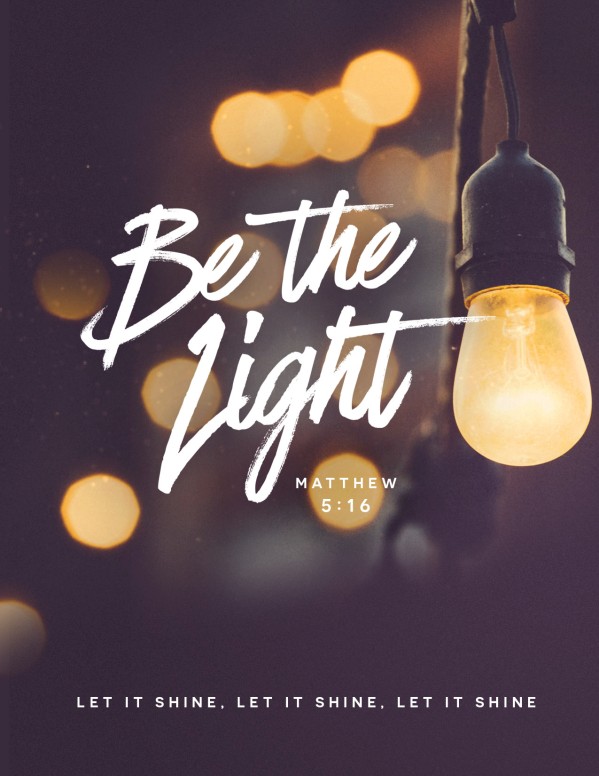 Be The Light Church Flyer Template Template | Flyer Templates
