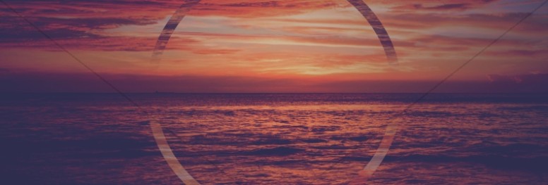 Glory of God Ocean Sunset Website Banner