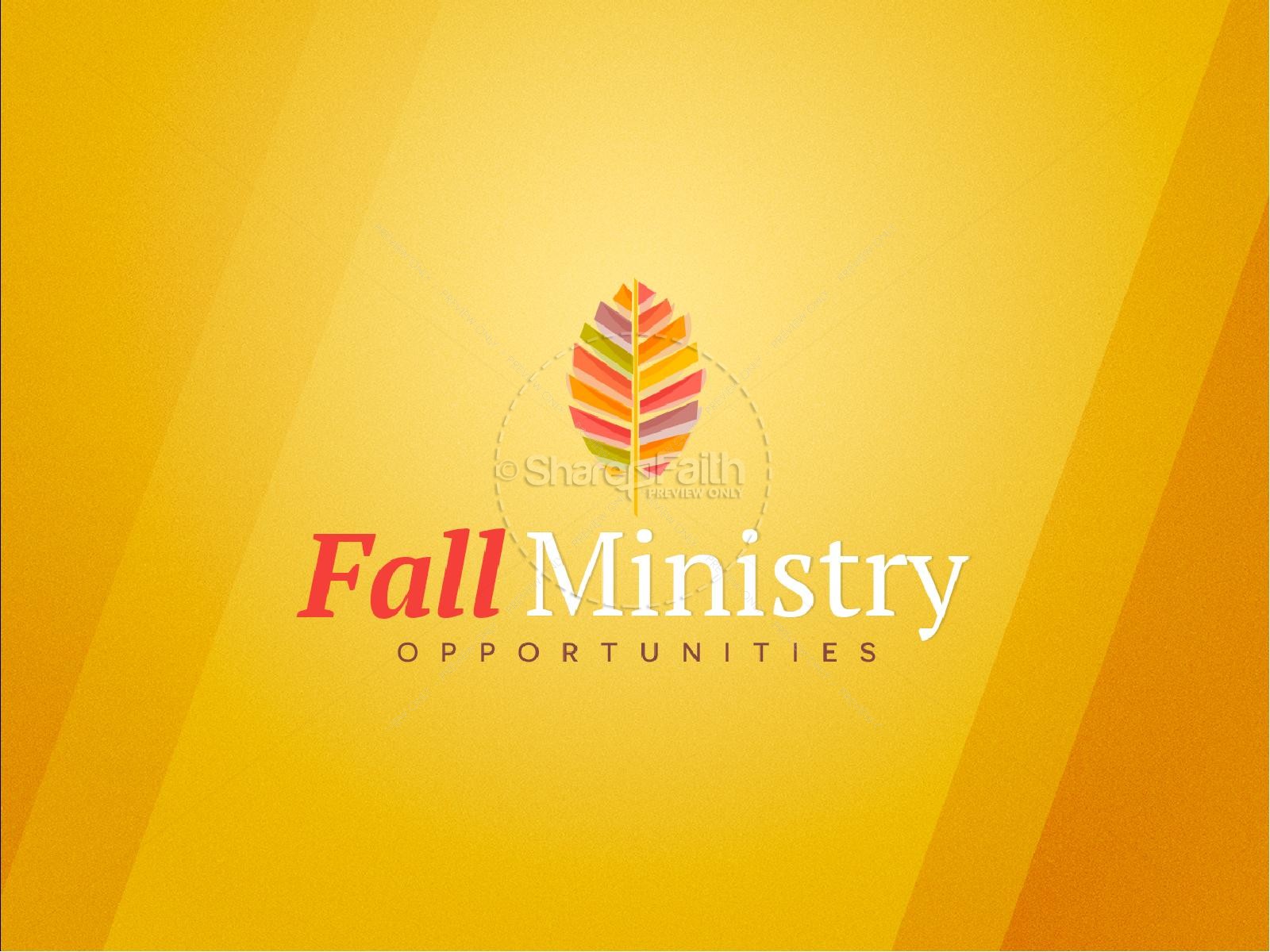 Fall Ministry Opportunities Sermon PowerPoint