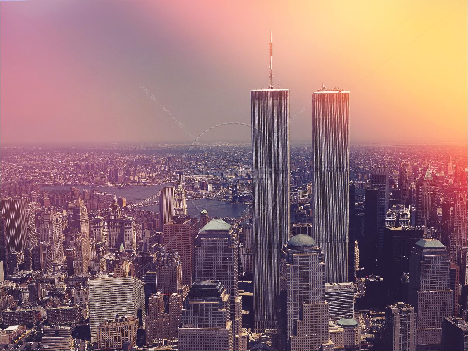 September 11 World Trade Center Memorial PowerPoint Thumbnail 7