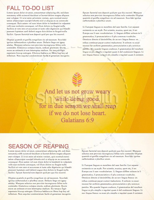 Fall Ministry Opportunity Church Newsletter Template | page 2