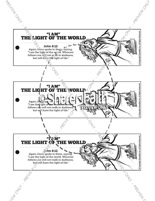 John 8 Light Of The World Bible Bookmarks Thumbnail Showcase