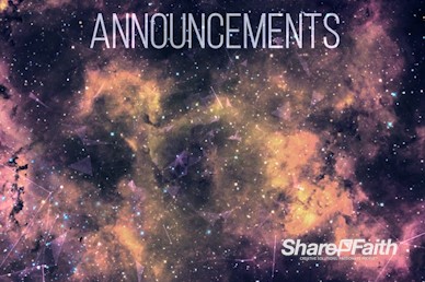 Galaxy Nebula Announcements Motion Loop