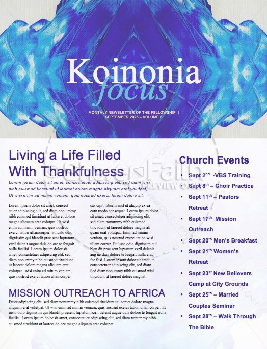 In Christ Alone Hope Church Newsletter Template Thumbnail Showcase