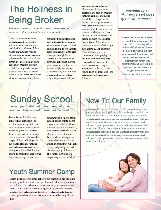 Heaven Bound Church Newsletter Template | page 2
