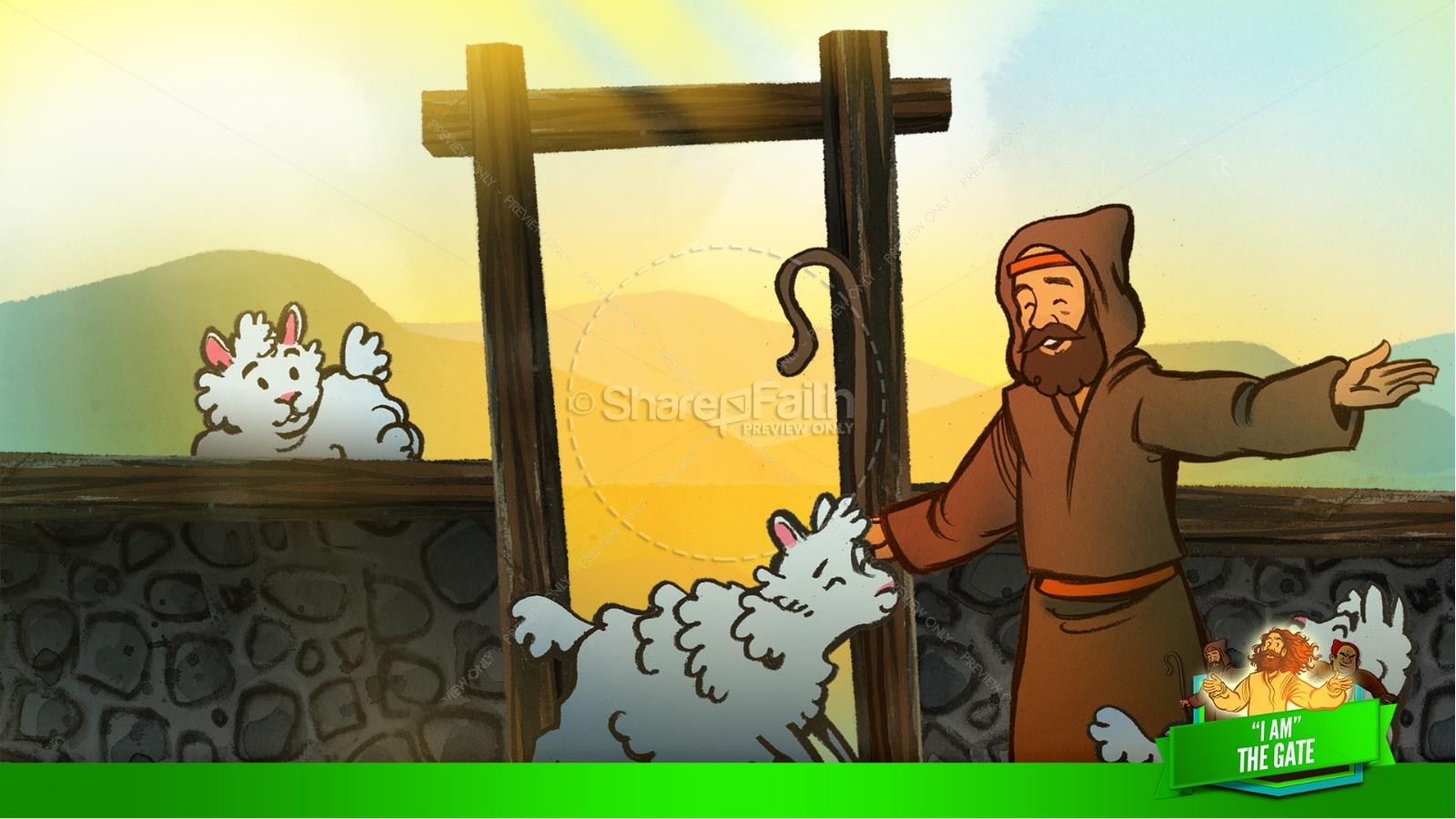 John 10 I am the Door Kids Bible Story | slide 26