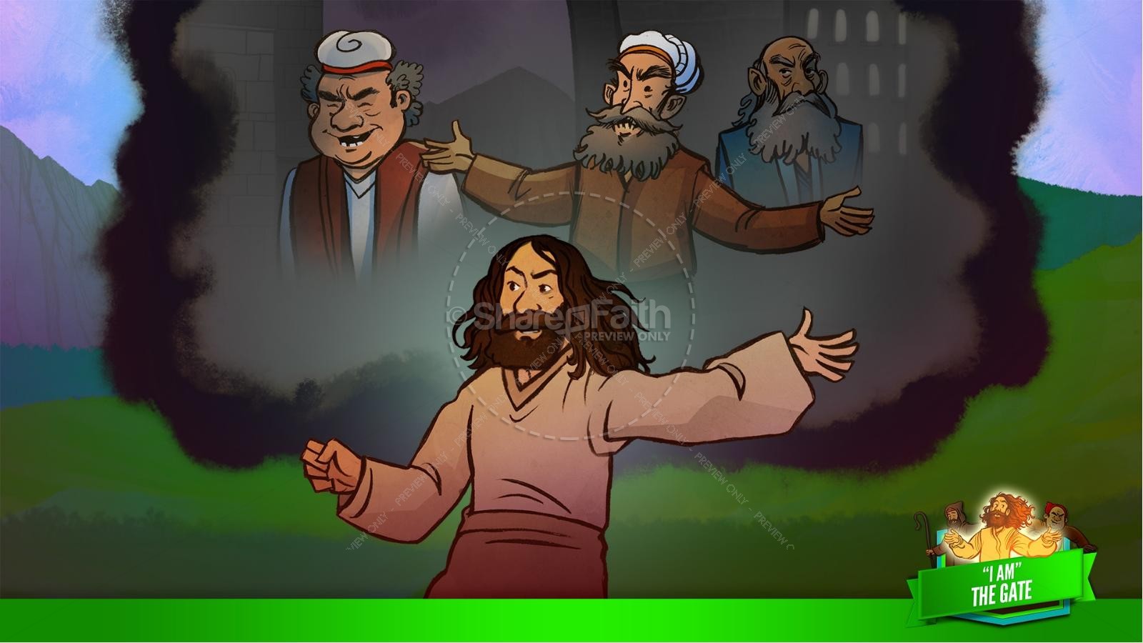 John 10 I am the Door Kids Bible Story | slide 30