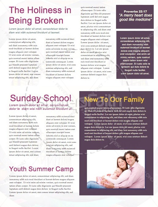 Seeking God Church Newsletter Template | page 2