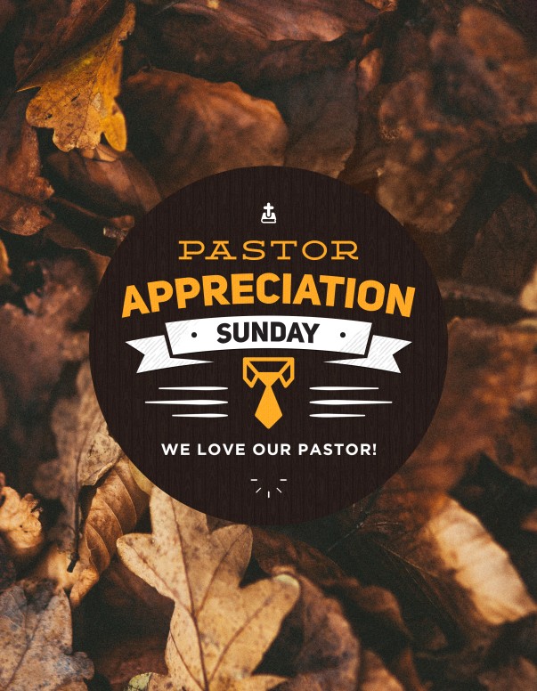 Pastor Appreciation Day Fall Flyer