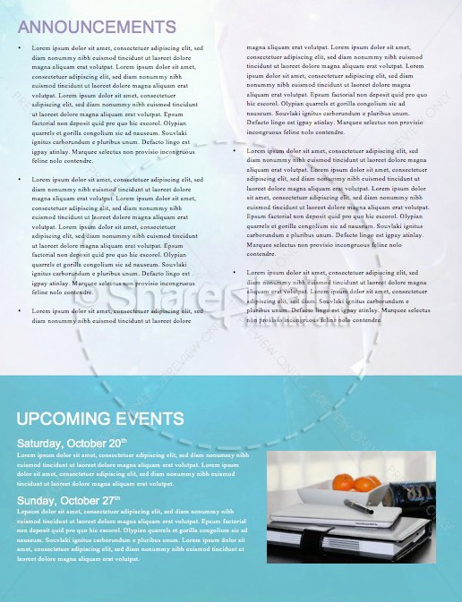 Beauty From The Ashes Church Newsletter Template | page 4