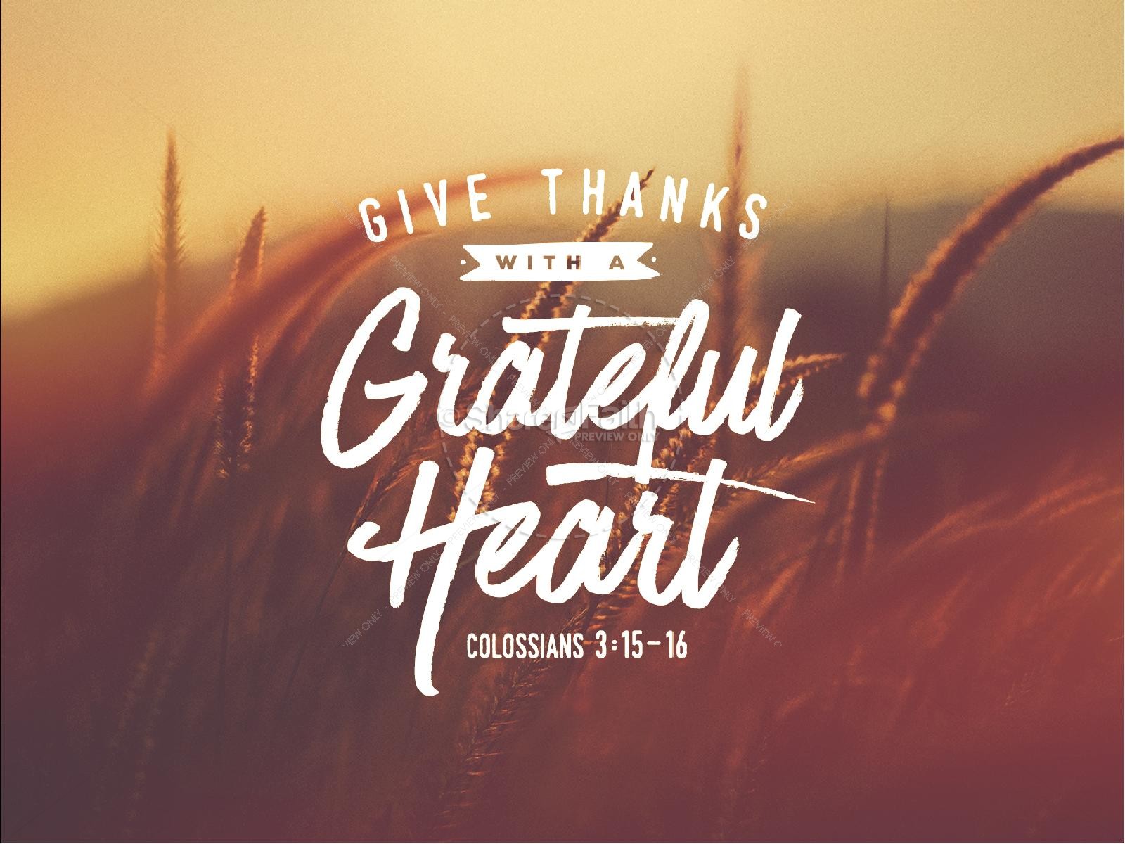 Give Thanks With A Grateful Heart Sermon Powerpoint Clover Media 