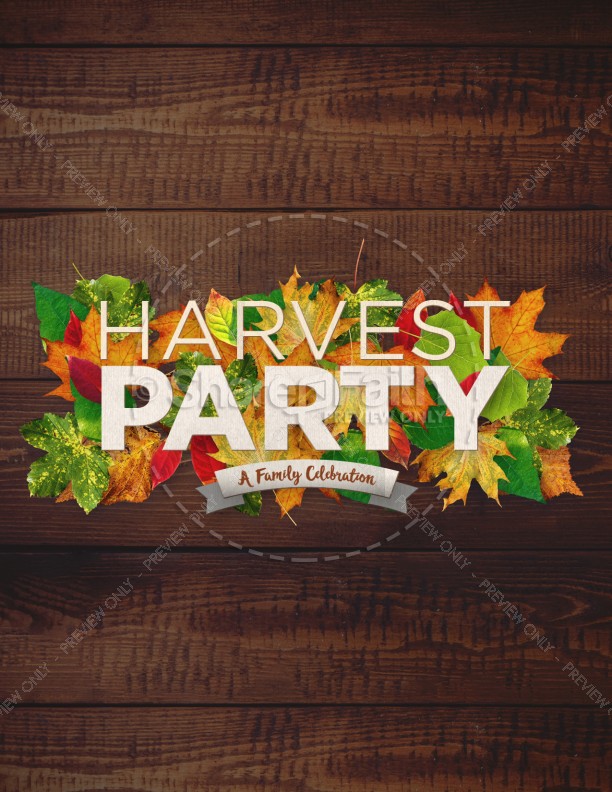 Fall Harvest Party Church Flyer Thumbnail Showcase