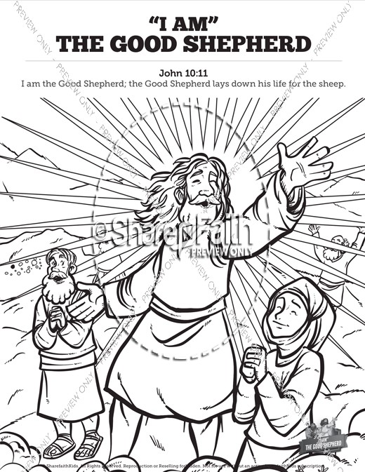 John 10 The Good Shepherd Sunday School Coloring Pages | Sunday School ...