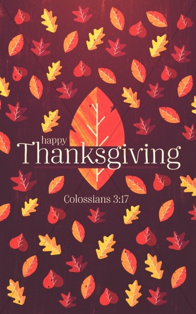 Thanksgiving Leaves Church Bulletin Thumbnail Showcase