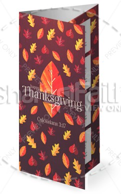 Thanksgiving Leaves Trifold Bulletin Thumbnail Showcase