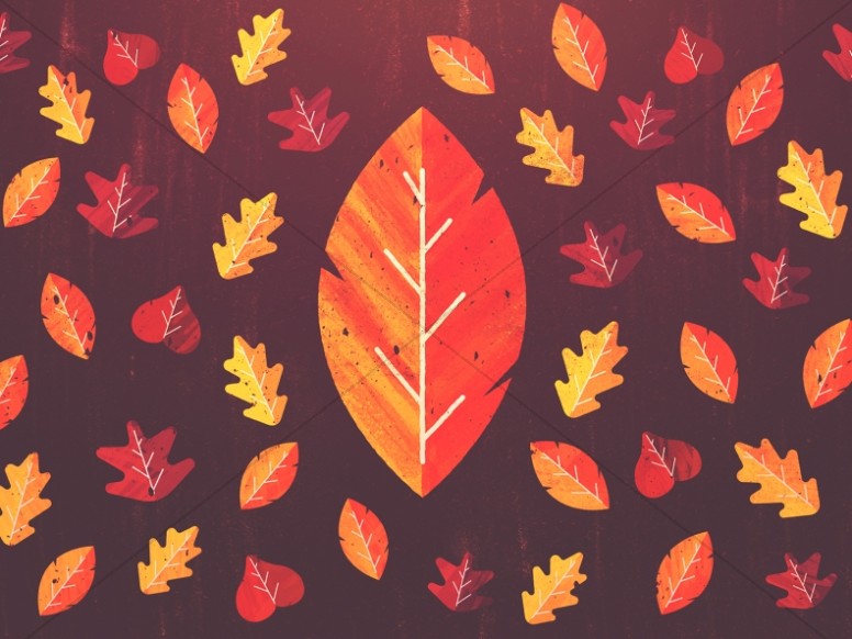 Thanksgiving Leaves Church Worship Background Thumbnail Showcase