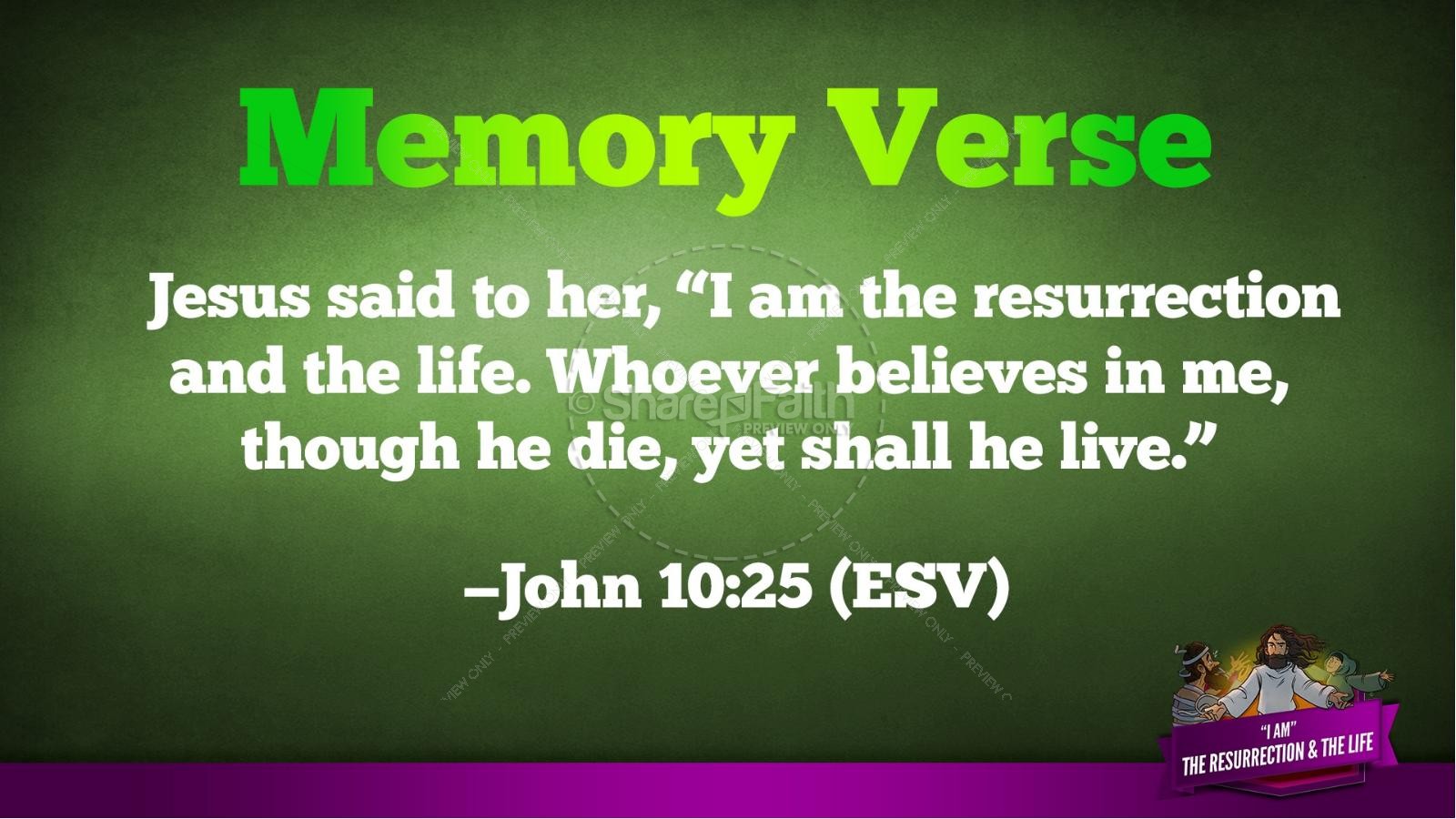 John 11 I am the Resurrection and the Life Kids Bible Story Thumbnail 39