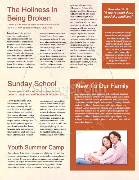 Faith and Hope Church Newsletter Template | page 2