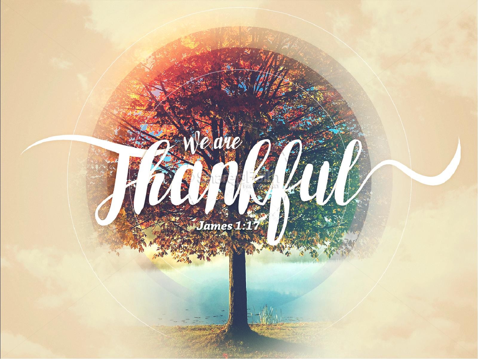 We Are Thankful Fall PowerPoint Template