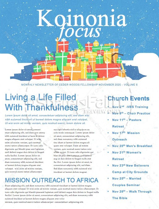 All I Want For Christmas Church Newsletter Thumbnail Showcase