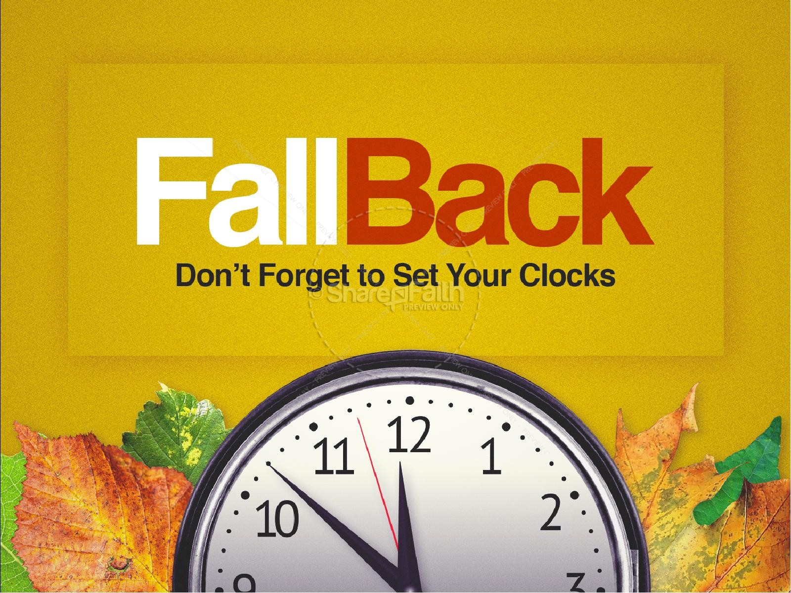 Fall Back Daylight Saving Time Church PowerPoint Thumbnail 1