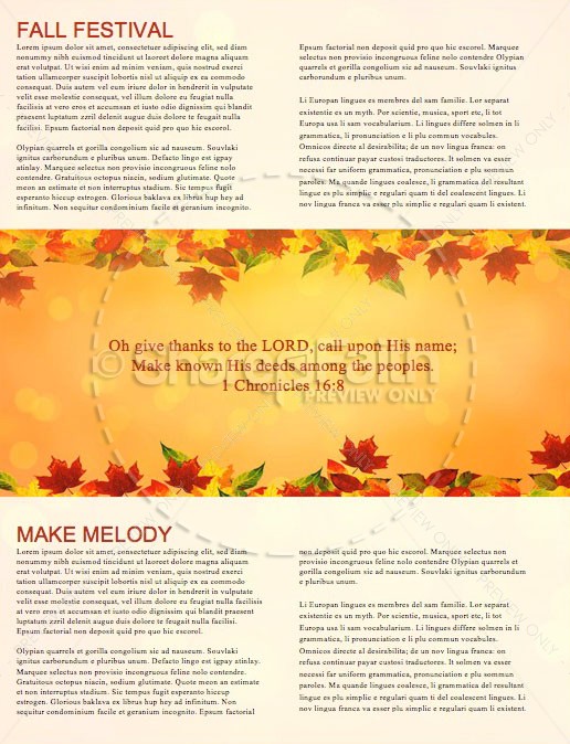 Happy Thanksgiving Blessings Church Newsletter | page 2