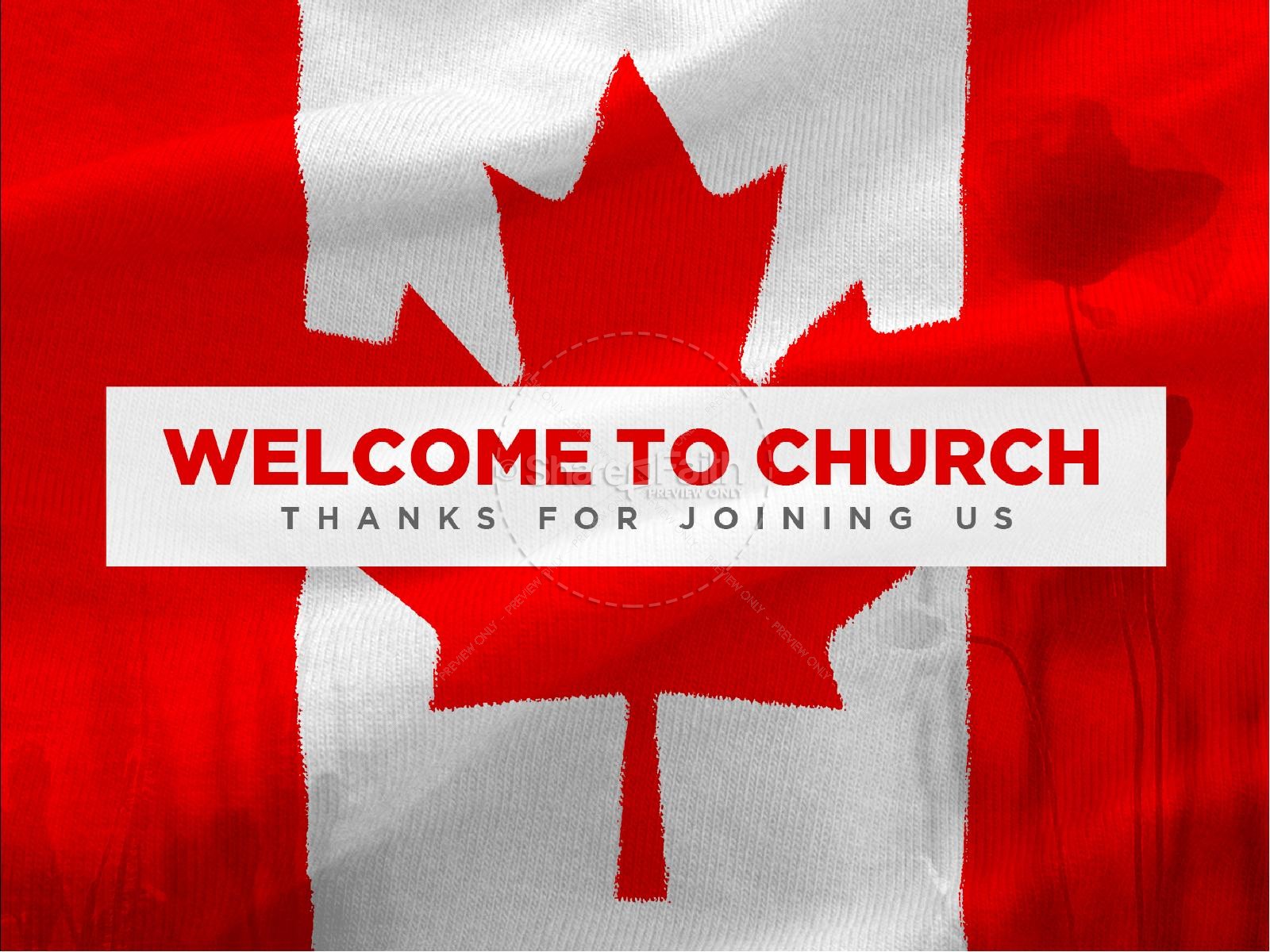 Remembrance Day Canada Flag Church PowerPoint Thumbnail 2