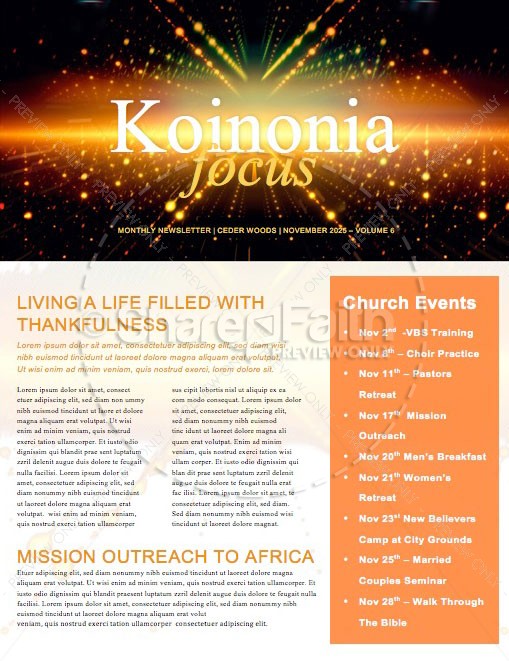 Momentum Church Newsletter Thumbnail Showcase