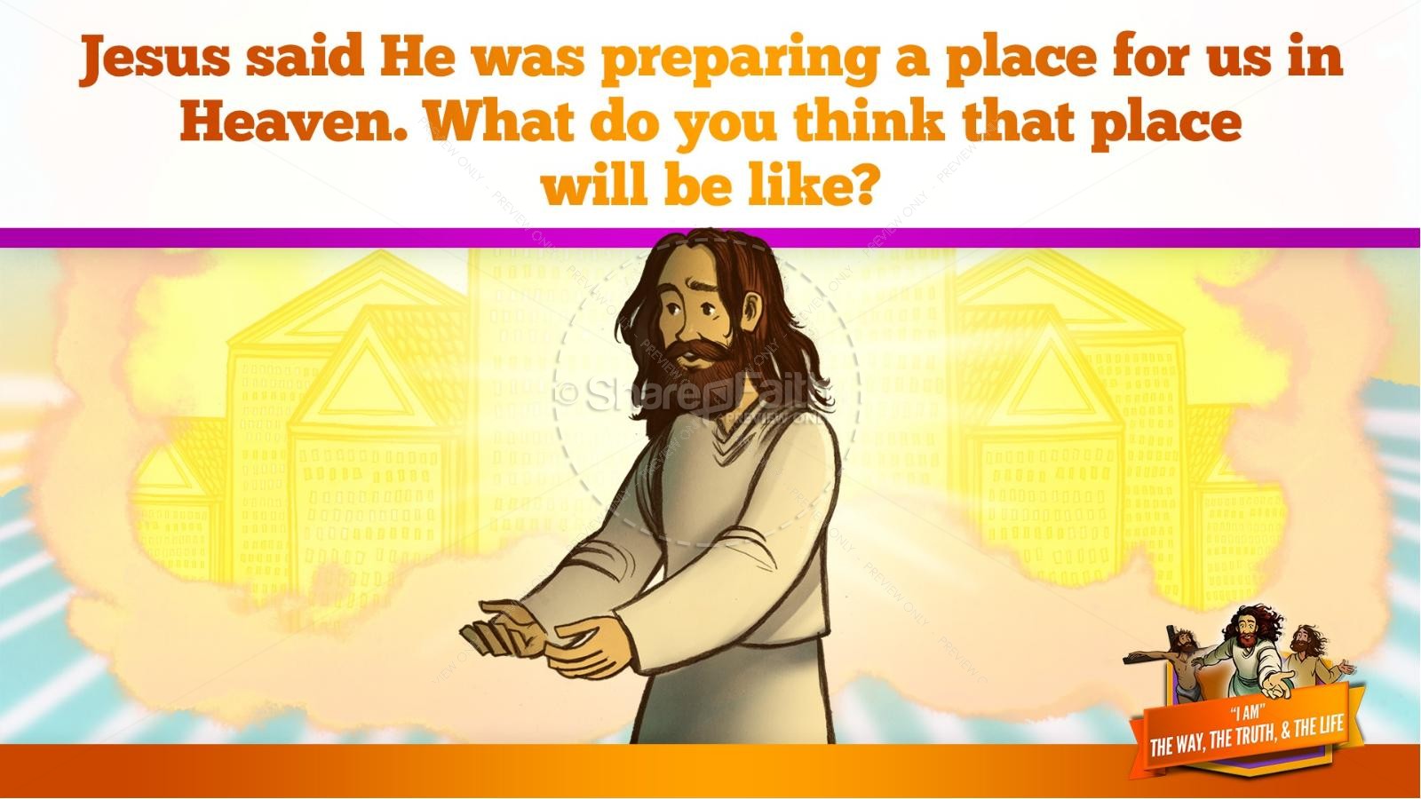 John 14 The Way the Truth and the Life Kids Bible Story | slide 21