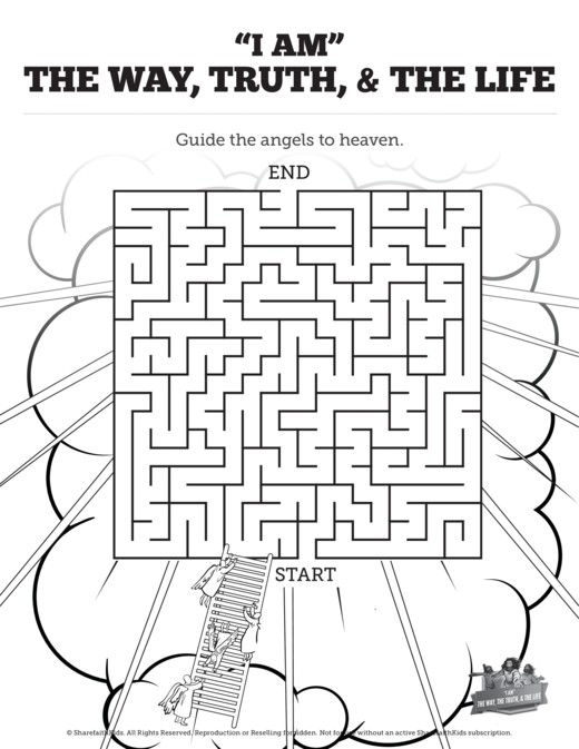 John 14 The Way the Truth and the Life Bible Mazes Thumbnail Showcase