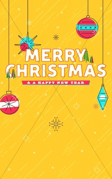 Merry Christmas Ornaments Church Bulletin Thumbnail Showcase