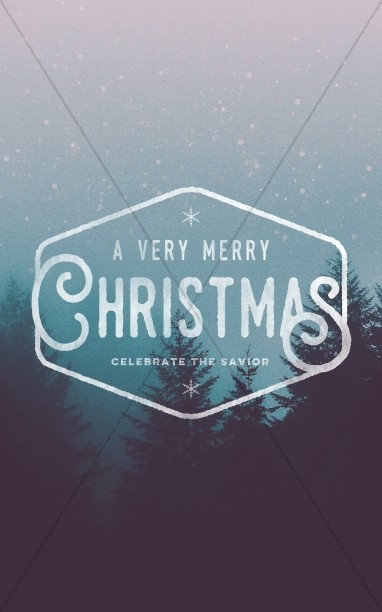 Christian Merry Christmas Church Bulletin Thumbnail Showcase