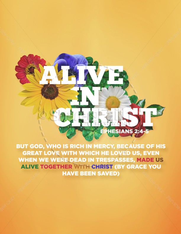 Alive in Christ Church Flyer Thumbnail Showcase