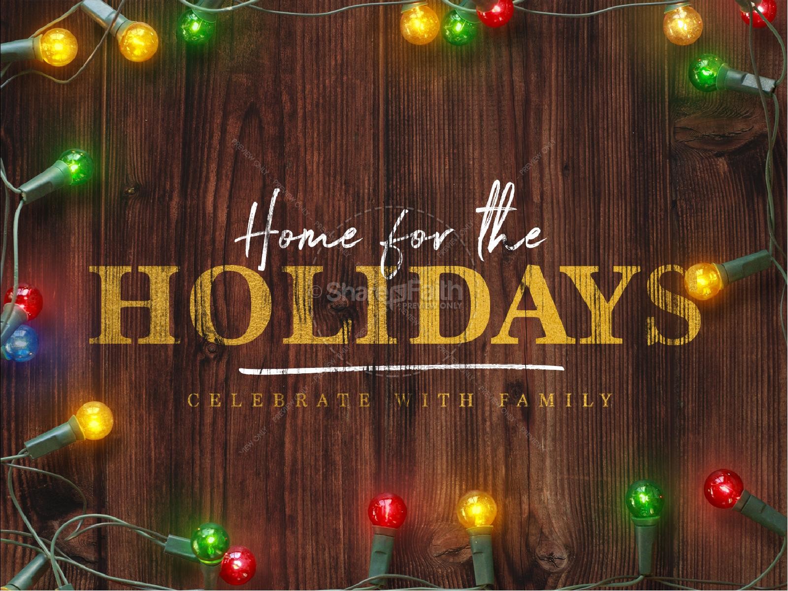 Home For The Holidays Christmas PowerPoint Thumbnail 1