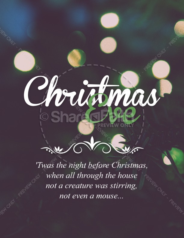Christmas Tree Lights Church Flyer Thumbnail Showcase