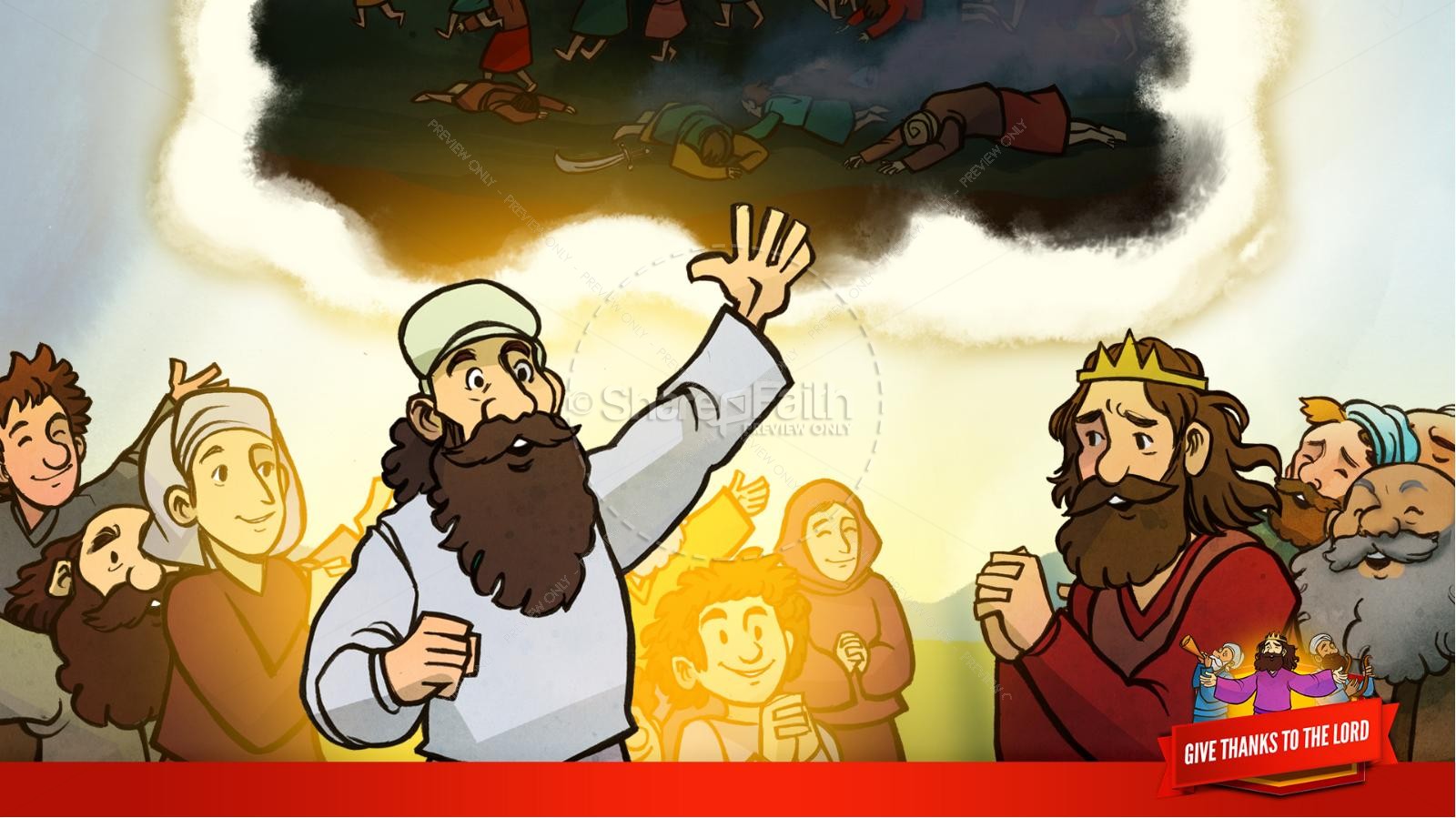 2 Chronicles 20 Give Thanks to the Lord Kids Bible Story Thumbnail 18