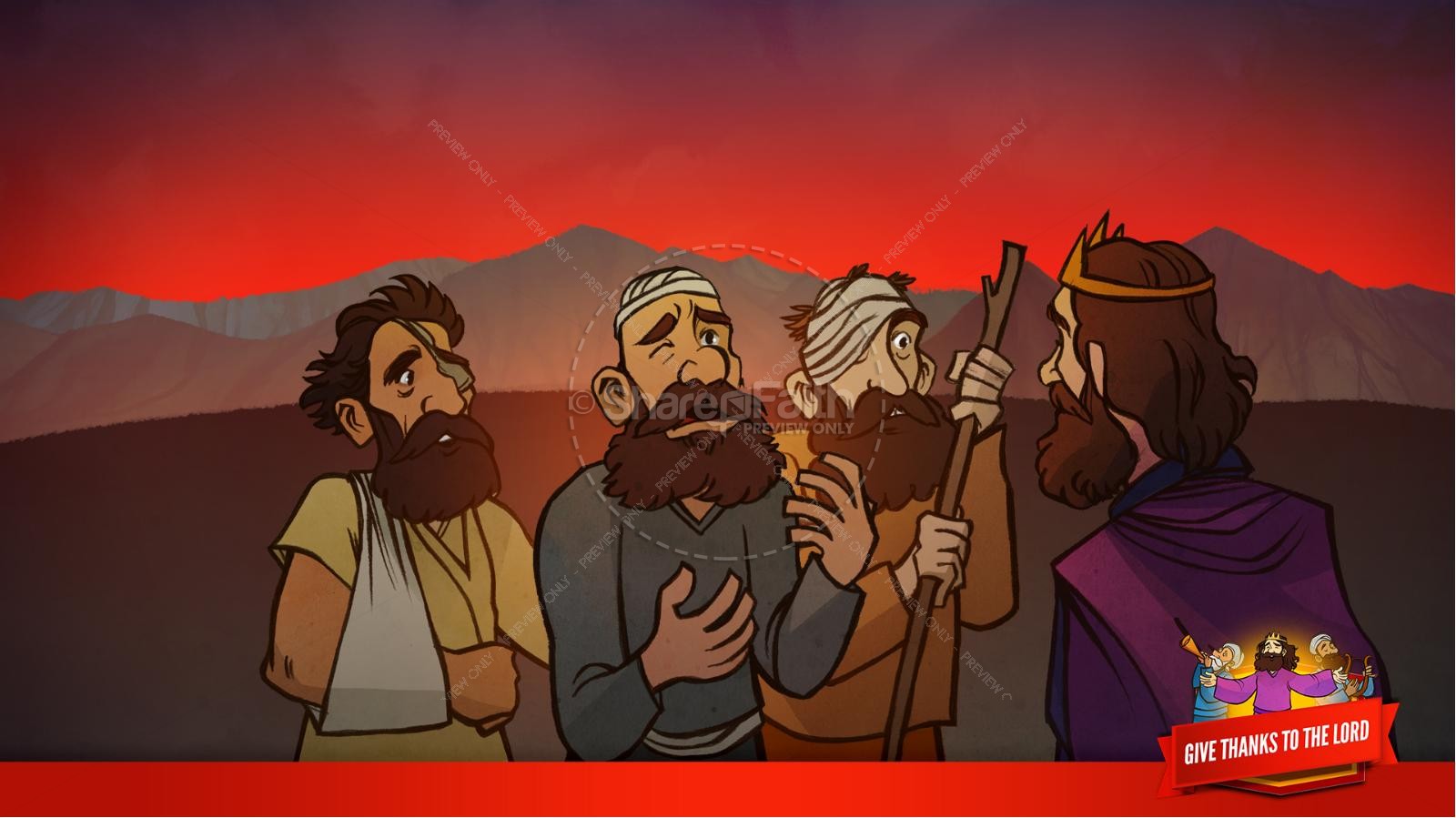 2 Chronicles 20 Give Thanks to the Lord Kids Bible Story Thumbnail 10