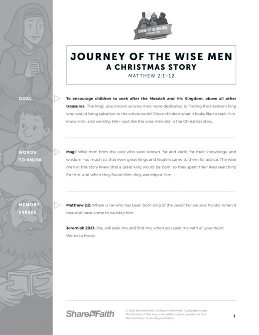 Matthew 2 Journey of the Wise Men: The Magi Christmas Story Curriculum Thumbnail Showcase