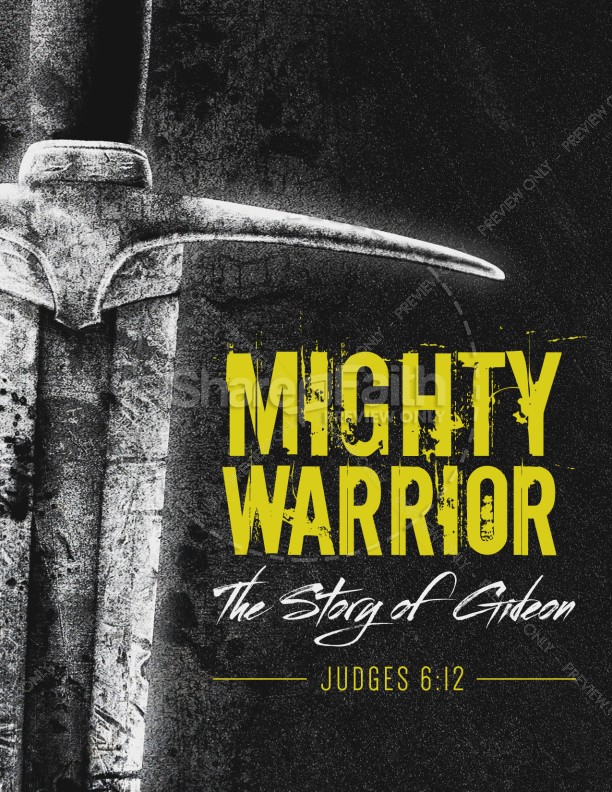 Gideon Mighty Warrior Church Flyer Thumbnail Showcase
