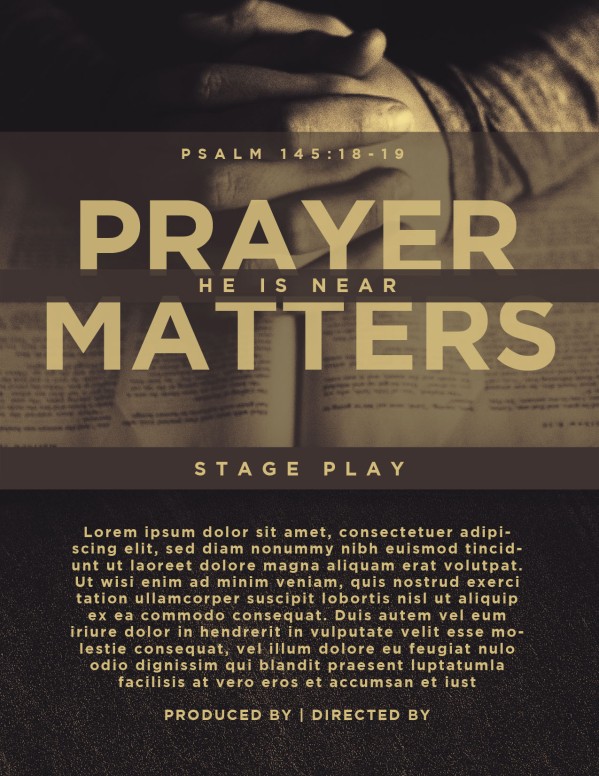 Scripture On Praying Church Flyer