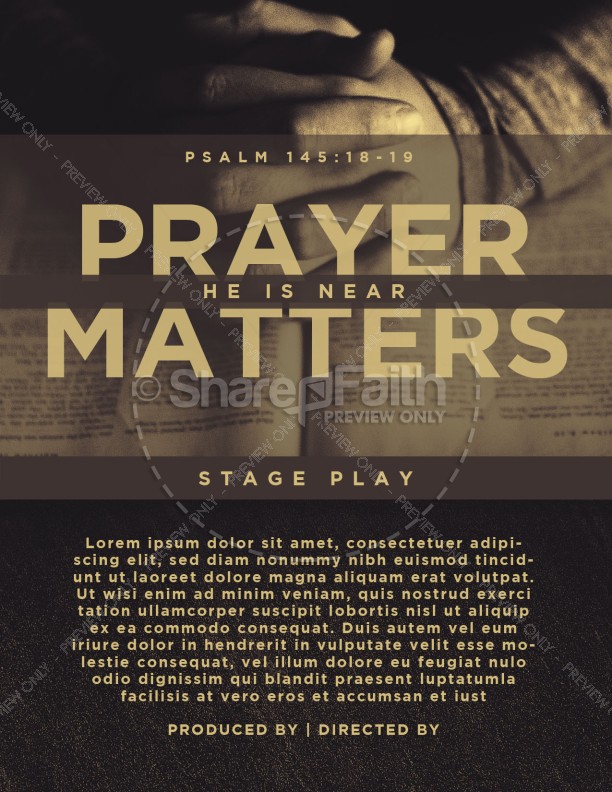 Scripture On Praying Church Flyer Thumbnail Showcase