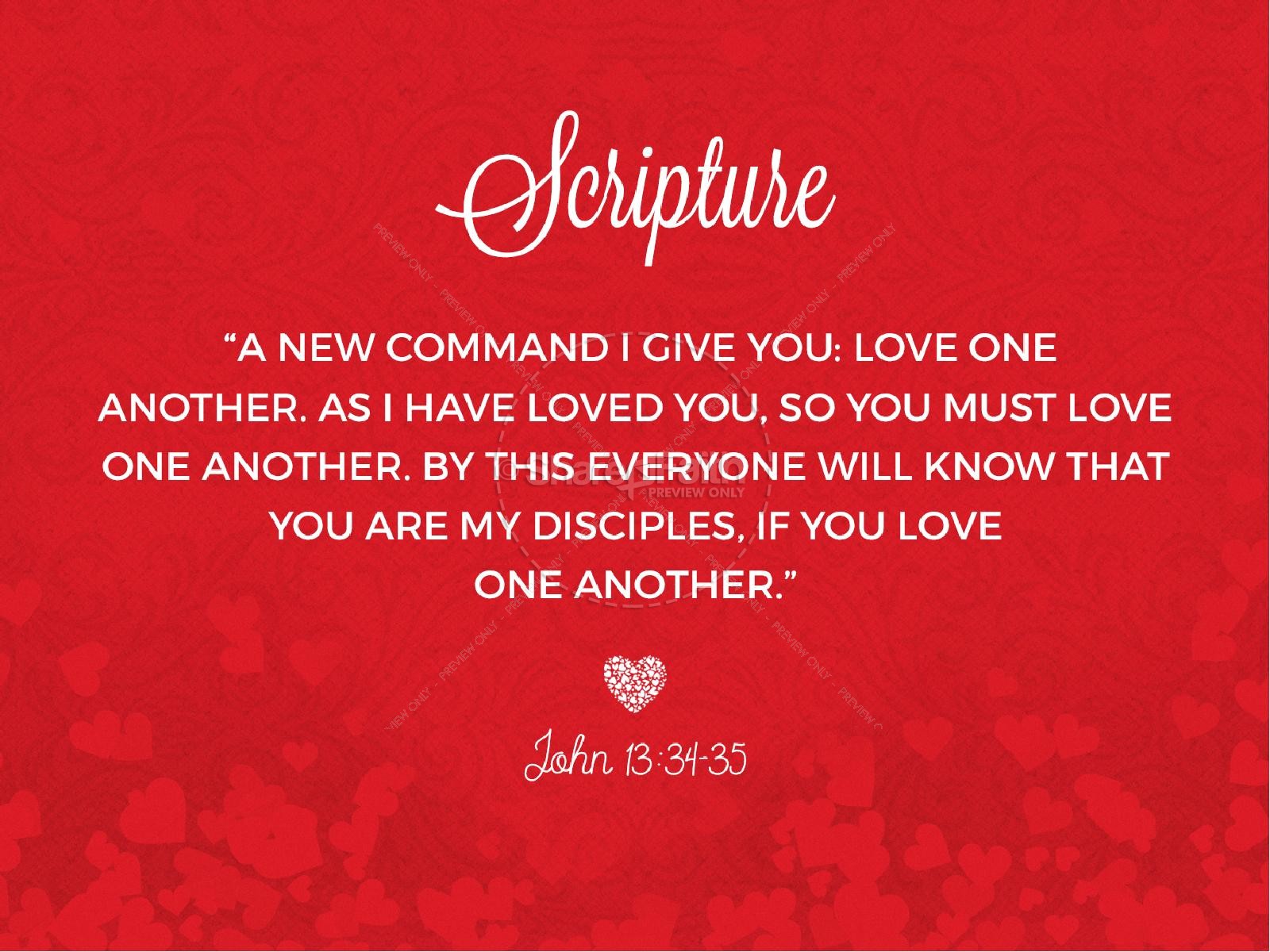 Happy Valentine's Day Love One Another Church PowerPoint Thumbnail 4