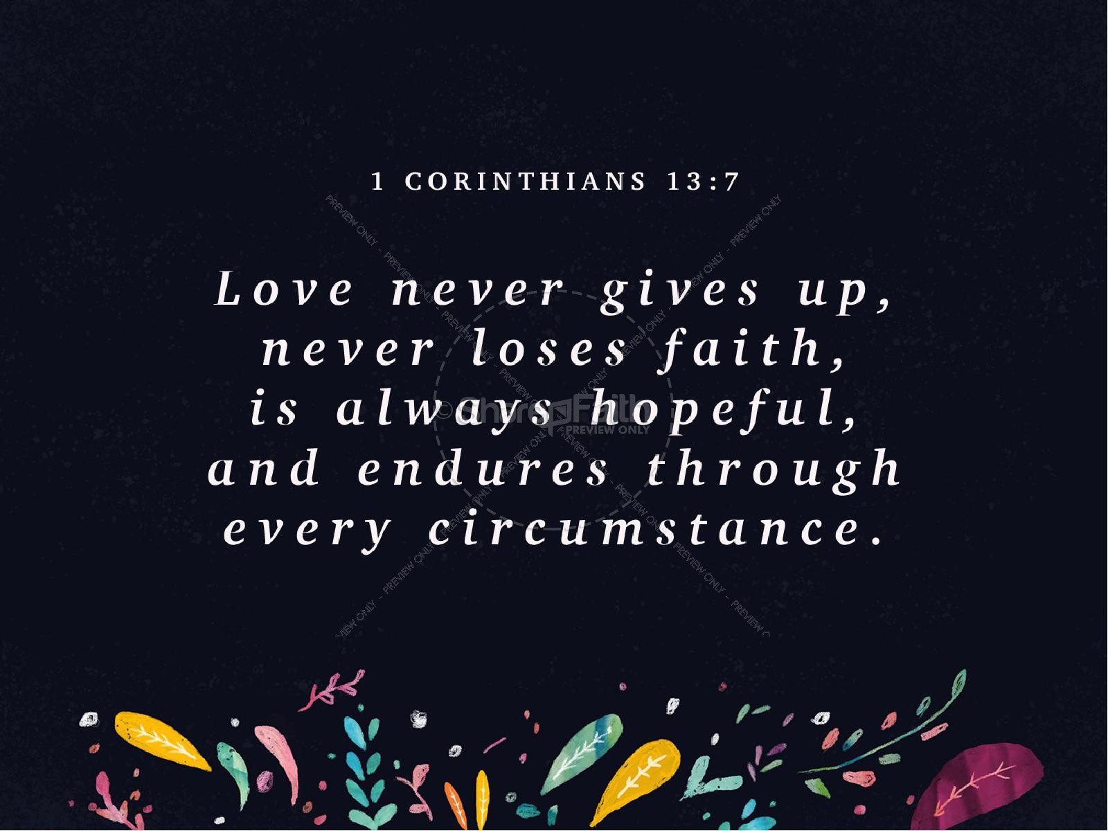 Love Never Gives Up Church PowerPoint